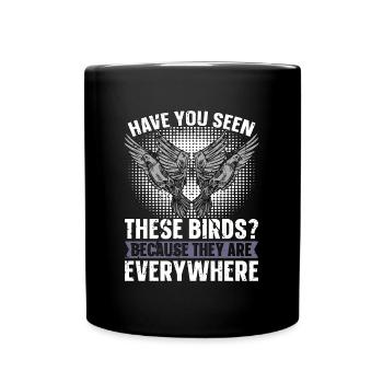 Pigeon voyageur Avez-vous vu ces pigeons d’élevage - Mug uni - noir - Devant