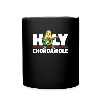 E Gitarre Elektrogitarre Avocado Holy Chordamole - Tasse einfarbig - Schwarz - Vorne
