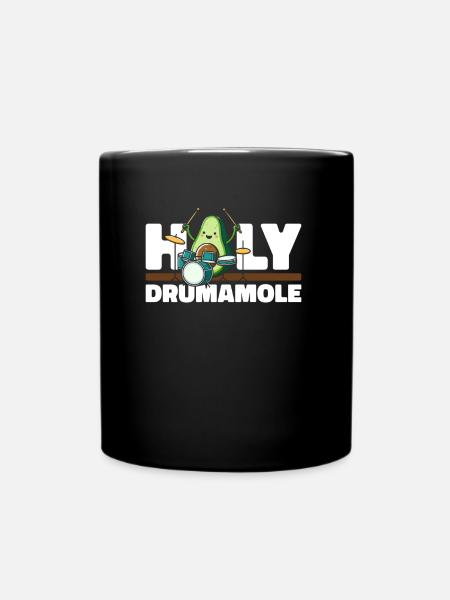 Schlagzeug Drummer Schlagzeuger - Tasse einfarbig - Schwarz