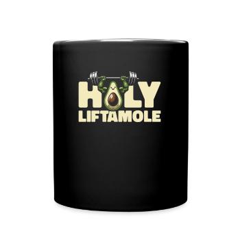 Powerlifting Powerlifter Avocado Holy Liftamole - Tasse einfarbig - Schwarz - Vorne