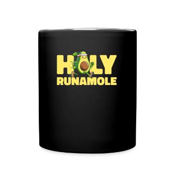 Ultramarathon Avocado Holy Runamole - Tasse einfarbig - Schwarz - Vorne