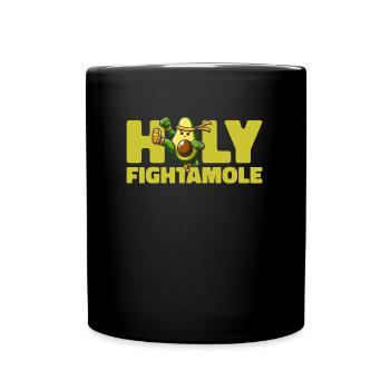 Kung Fu Avocado Holy Fightamole - Tasse einfarbig - Schwarz - Vorne