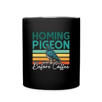 Pigeon voyageur avant l’observation des oiseaux amateur de café - Mug uni - noir - Devant