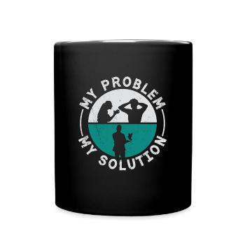 Pigeon voyageur Mon problème Mon pictogramme Papa Maman - Mug uni - noir - Devant