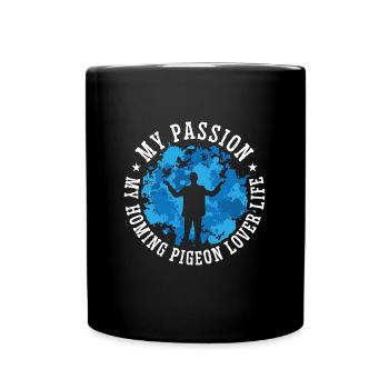 Pigeon voyageur Ma passion Mon éleveur de pigeons voyageurs - Mug uni - noir - Devant