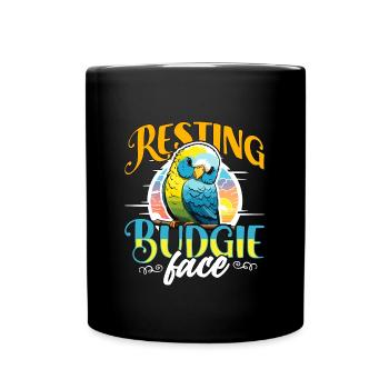 Perruche au repos Perruche visage Perruche Bird Lover - Mug uni - noir - Devant