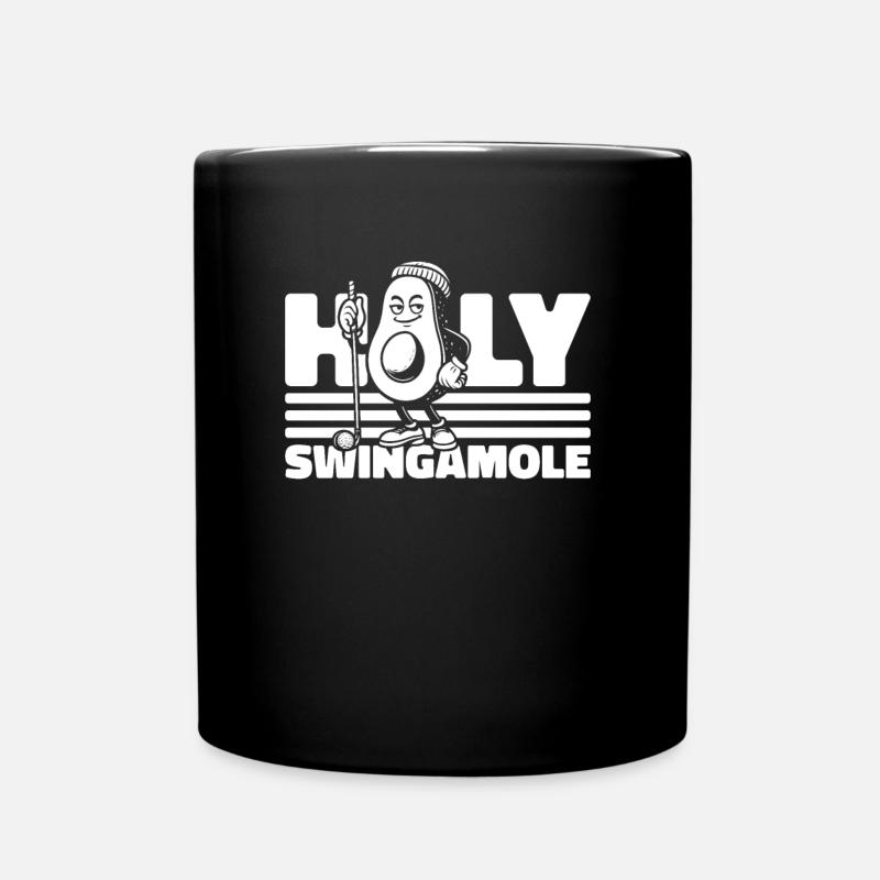 Golf Golfer Golfen Avocado Holy Swingamole - Tasse einfarbig - Schwarz