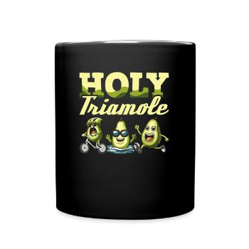 Triathlon Triathlet Avocado Holy Triamole - Tasse einfarbig - Schwarz - Vorne