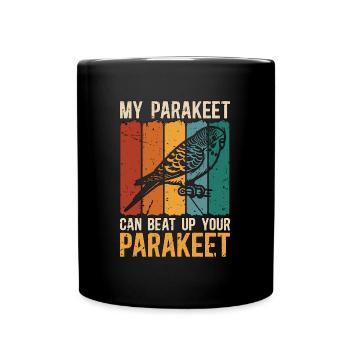 Perruche ma perruche peut rétro amateur d’oiseaux ornementaux - Mug uni - noir - Devant