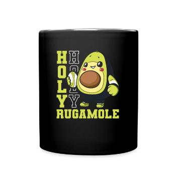 Rugby Avocado Holy Rugamole - Full Colour Mug - black - Front