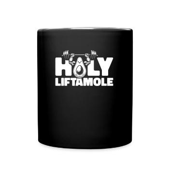 Powerlifting Powerlifter Avocado Holy Liftamole - Tasse einfarbig - Schwarz - Vorne