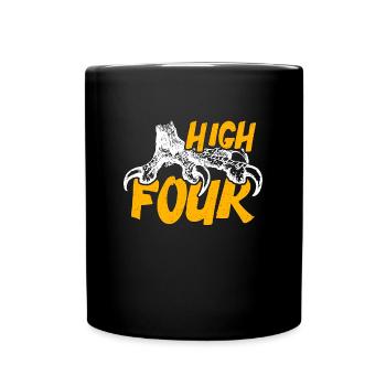Parrot High Four Loves Birdwatcher Parrot Lover - Tasse einfarbig - Schwarz - Vorne