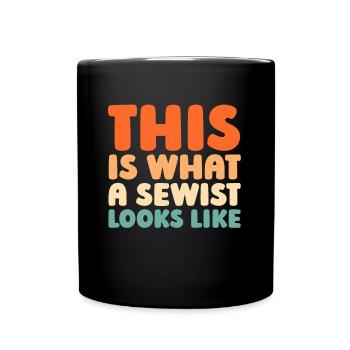 Sewing Sewing Machine - Full Colour Mug - black - Front