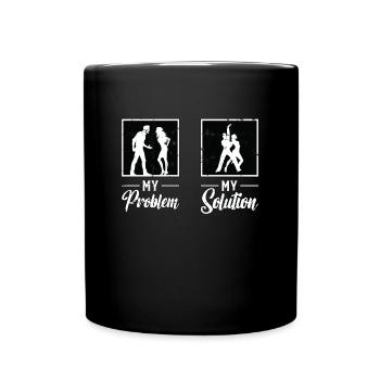 Danseuse de salsa Mon problème Ma solution Pictogramme Maman - Mug uni - noir - Devant