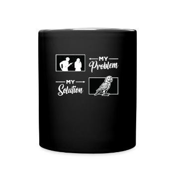 Amoureux des perroquets Mon problème Ma solution Pictogramme Maman - Mug uni - noir - Devant