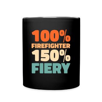 Fireman - Full Colour Mug - black - Front