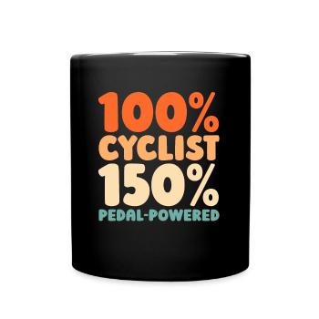 Rennrad Radsport Radsportler - Tasse einfarbig - Schwarz - Vorne