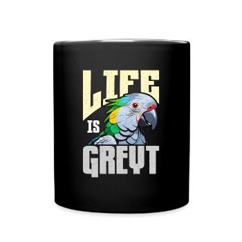 La vie grise africaine est un amoureux des perroquets propriétaire d’oiseaux gris - Mug uni - noir - Devant