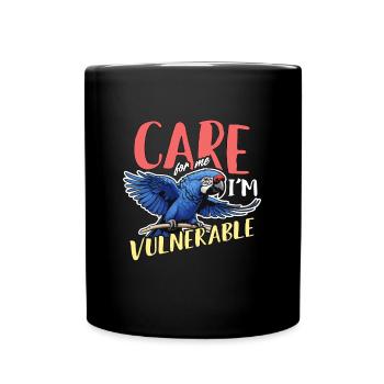 Macaw Bird Care For Me I'm Bird Owner Macaw Lover - Tasse einfarbig - Schwarz - Vorne