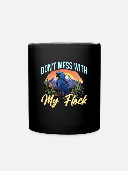 Ara Bird Ne plaisantez pas avec le propriétaire de l’oiseau Amoureux de l’ara - Mug uni - noir