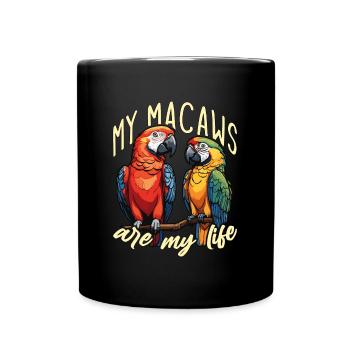 Ara oiseau mes aras sont ma vie perroquet propriétaire - Mug uni - noir - Devant