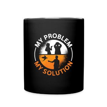 Macaw Lover My Problem My Solution Pictogram Dad - Full Colour Mug - black - Front