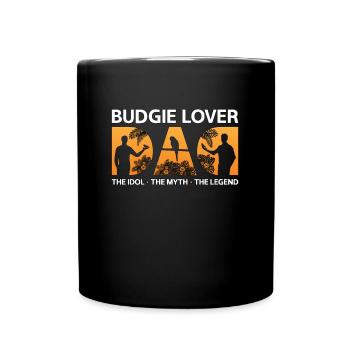Amoureux des perruches Papa L’idole Le mythe Propriétaire de perruche - Mug uni - noir - Devant