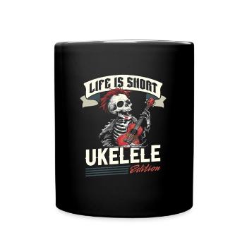 Ukulélé - Mug uni - noir - Devant