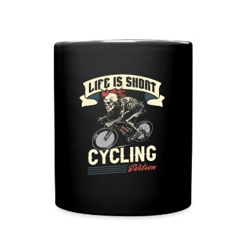 Rennrad Radsport Radsportler - Tasse einfarbig - Schwarz - Vorne