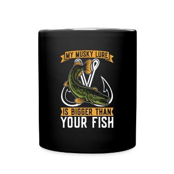 Musky Fishing My Musky Lure Is Bigger Fishing Rod - Full Colour Mug - black - Front