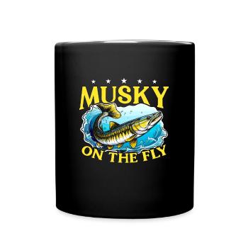 Musky Fishing Musky On The Fly Predatory Fish - Full Colour Mug - black - Front