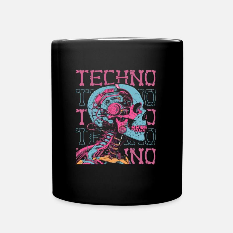 Techno Raver - Mug uni - noir