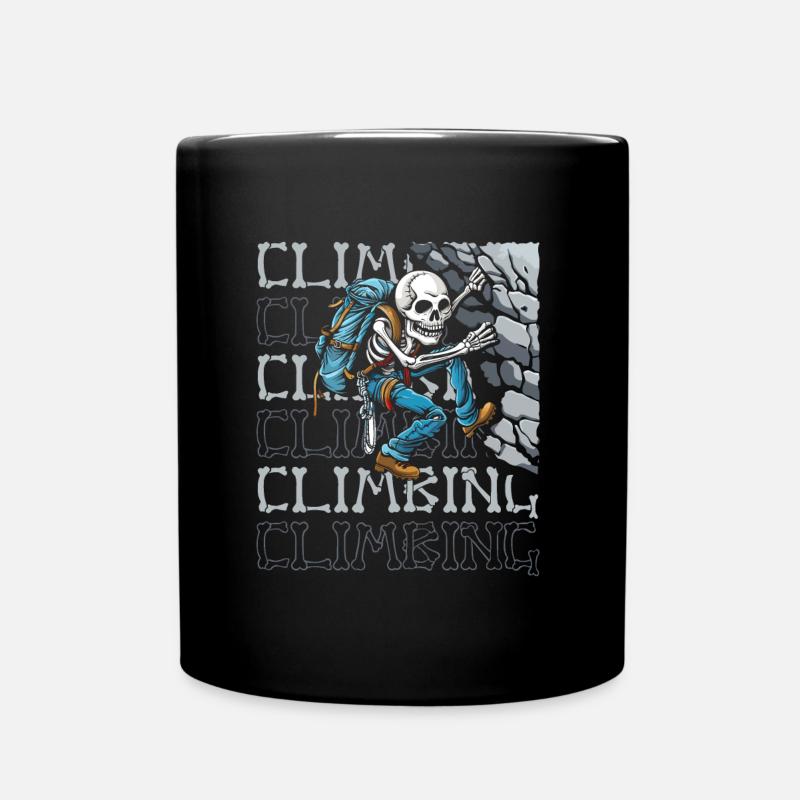 Klettern Kletterer - Tasse einfarbig - Schwarz