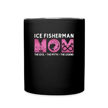 Pêcheur sur glace Maman L’idole Le mythe Amateur de pêche - Mug uni - noir - Devant