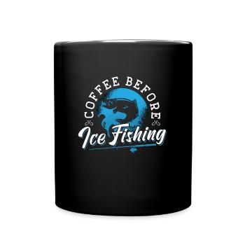 Ice Fisherman Coffee Loves Fishing Coffee Lover - Full Colour Mug - black - Front