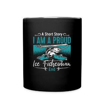 Pêcheur sur glace Une histoire courte Je suis un amateur de pêche - Mug uni - noir - Devant