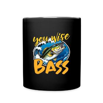 Pêche à l’achigan You Wise Bass Pêcheurs à la mouche - Mug uni - noir - Devant