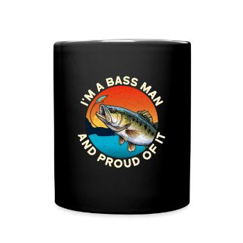 Pêche à l’achigan Je suis un homme de bar et fier du pêcheur - Mug uni - noir - Devant