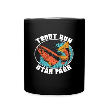 Trout Fishing Trout Run Utah Park Sportfishing - Tasse einfarbig - Schwarz - Vorne
