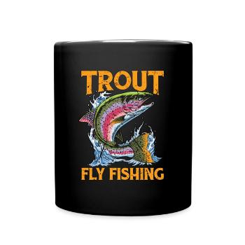 La pêche à la mouche à la truite aime la pêche sportive - Mug uni - noir - Devant