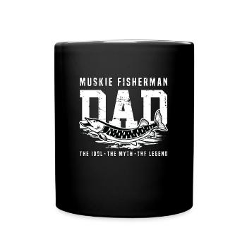 Muskie Fisherman Dad The Idol The Muskie Fishing - Full Colour Mug - black - Front