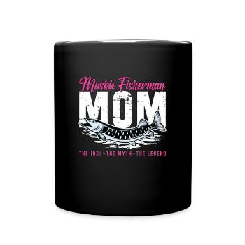 Muskie Pêcheur Maman L’Idole L’Amateur De Pêche - Mug uni - noir - Devant