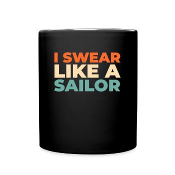 Voilier Voilier Jurer Comme Un Marin - Mug uni - noir - Devant