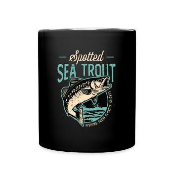 Trout Fishing Spotted Sea Trout Fishing Angler - Tasse einfarbig - Schwarz - Vorne