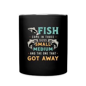 Les poissons de pêche à la truite sont disponibles en trois tailles Pêche à la mouche - Mug uni - noir - Devant