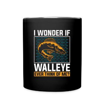 Pêche au doré Je me demande si l’amateur de pêche au doré - Mug uni - noir - Devant