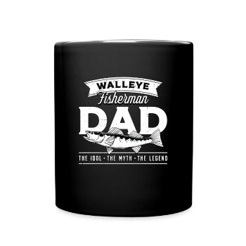 Walleye Fisherman Dad The Idol The Myth Fishermen - Full Colour Mug - black - Front