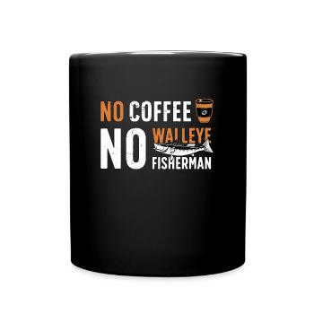 Pêcheur de doré Pas de café Pas de canne à pêche Café - Mug uni - noir - Devant