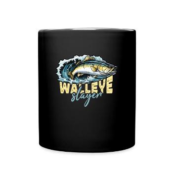Walleye Fishing Walleye Slayer Fishing Enthusiast - Full Colour Mug - black - Front