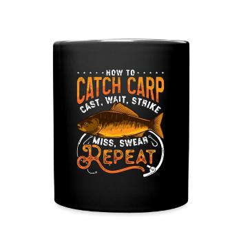 Carp Fishing How To Catch Carp Loves Sport Fishing - Full Colour Mug - black - Front